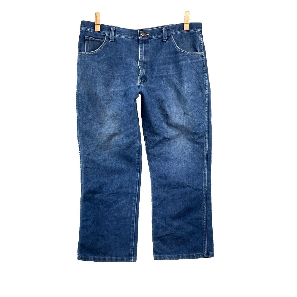 Wrangler Rugged‎ Wear Jeans Mens 38x26* Denim Western Workwear Rancher Rodeo
